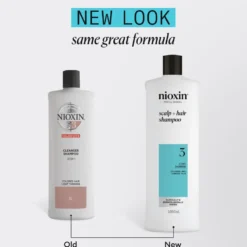 Nioxin System 3 Scalp + Hair Thickening Shampoo for Coloured, Dry and Damaged Hair with Light Thinning 1L