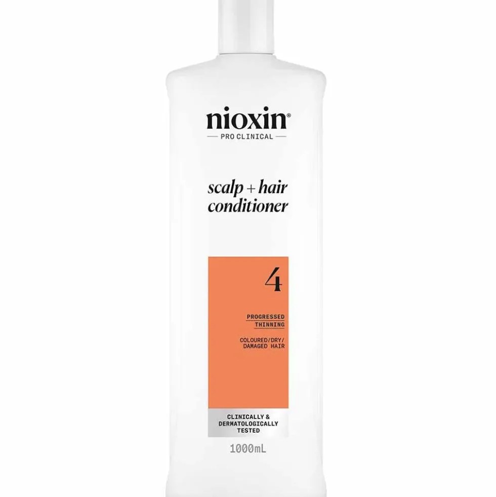 Nioxin System 4 Scalp + Hair Thickening Conditioner for Coloured, Dry and Damaged Hair with Progressed Thinning 1L