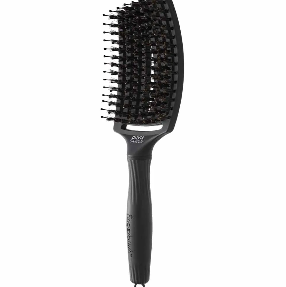 Olivia Garden Care Ionic Fingerbrush Hair Brush - Large Black