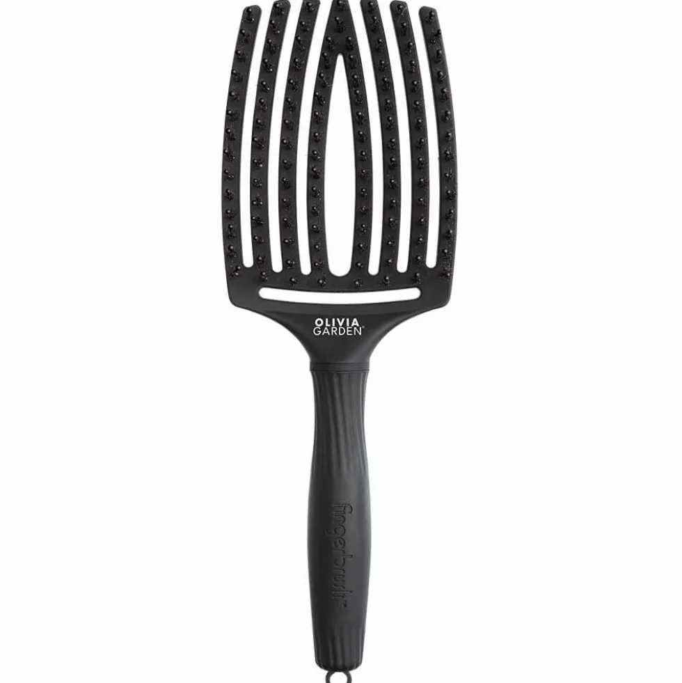 Olivia Garden Care Ionic Fingerbrush Hair Brush - Large Black