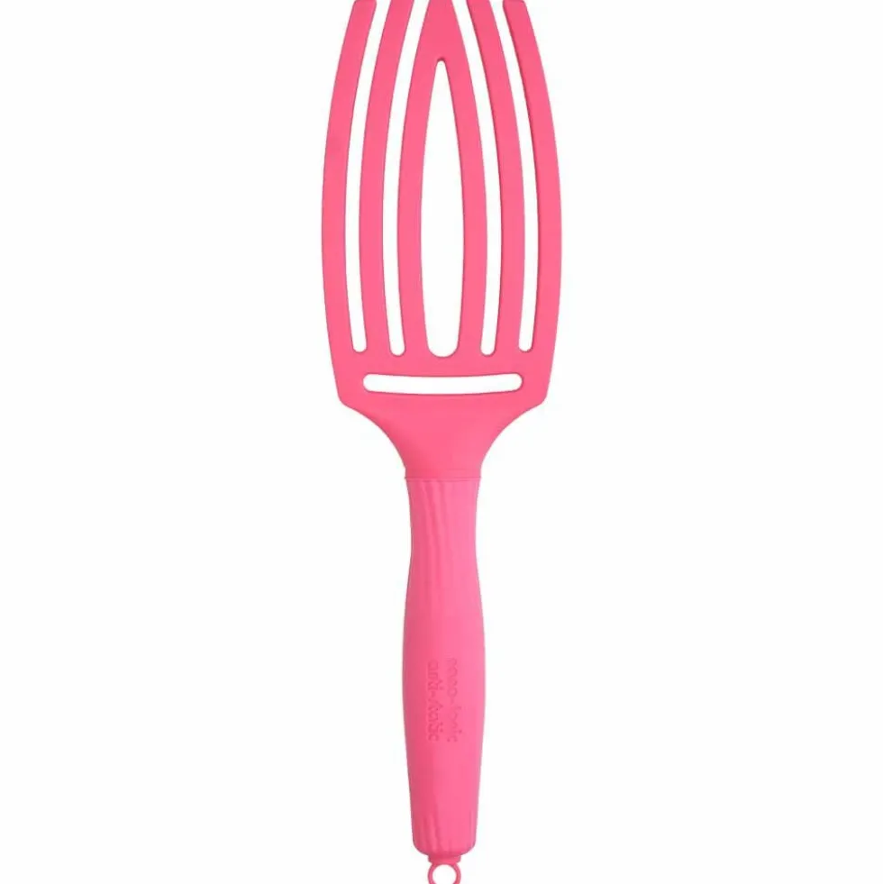 Olivia Garden Care Ionic Fingerbrush Hair Brush - Hot Pink