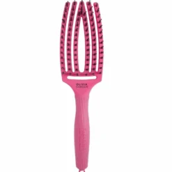 Olivia Garden Care Ionic Fingerbrush Hair Brush - Hot Pink