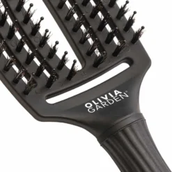 Olivia Garden Care Ionic Fingerbrush Hair Brush - Medium Black