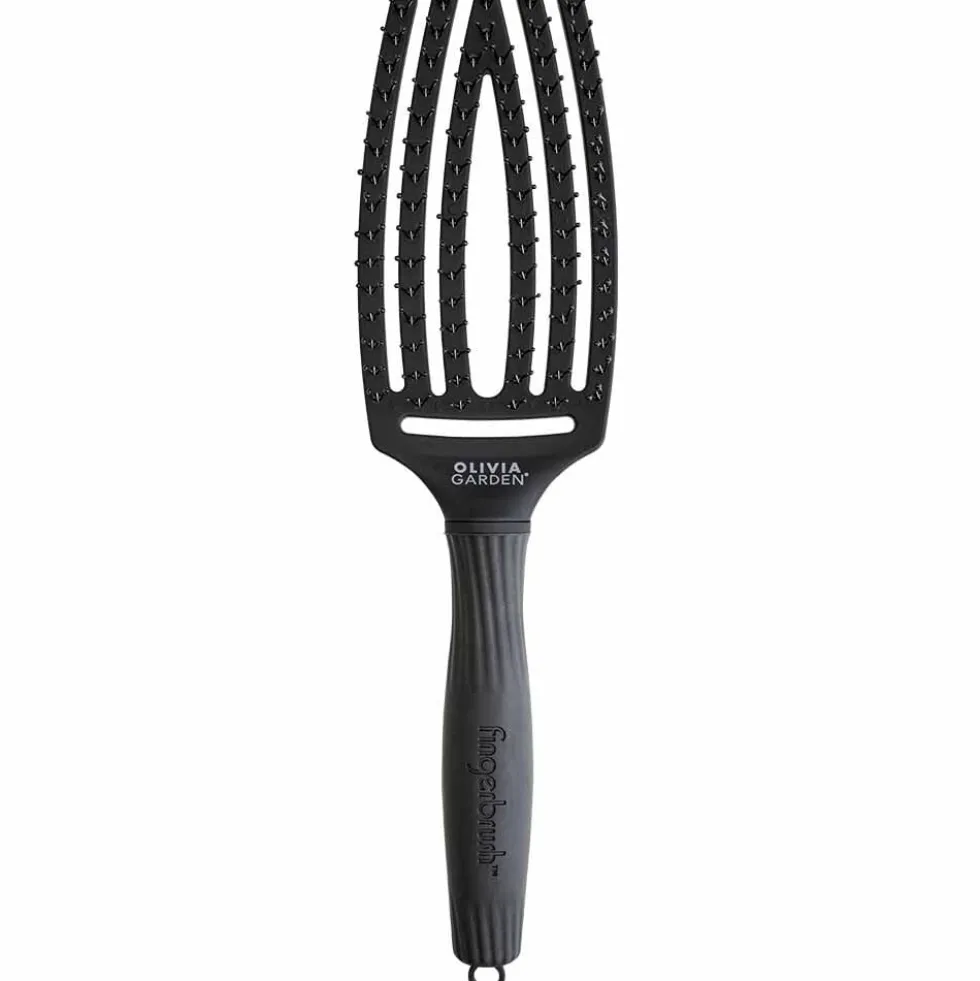 Olivia Garden Care Ionic Fingerbrush Hair Brush - Black
