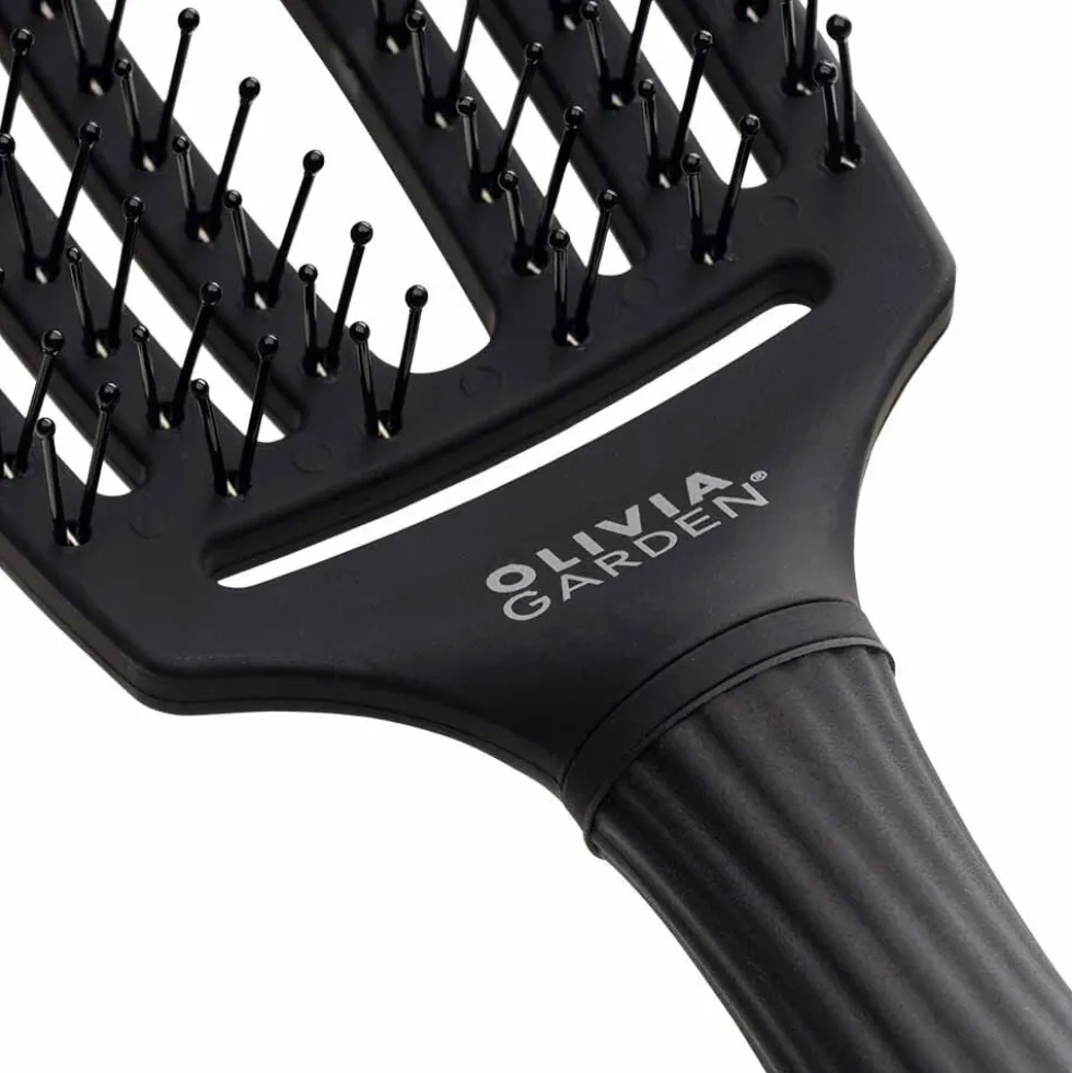 Olivia Garden Care Ionic Fingerbrush Hair Brush - Black