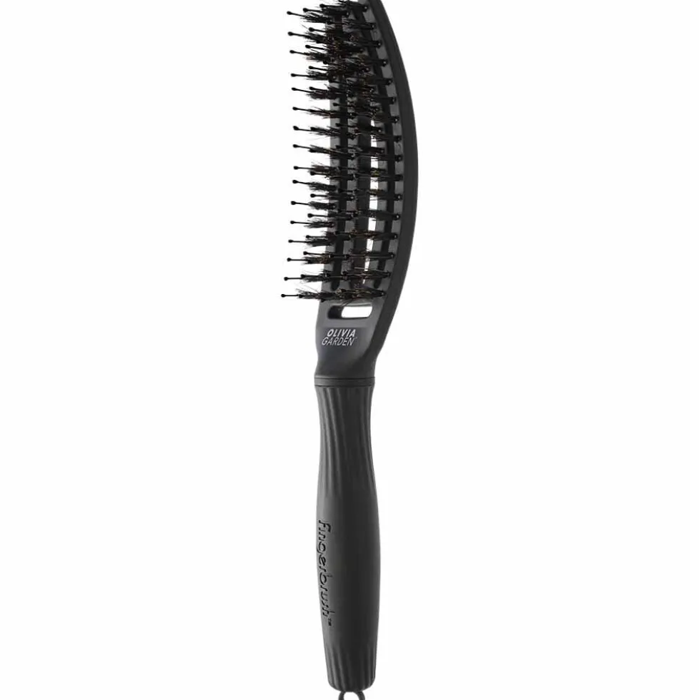 Olivia Garden Care Ionic Fingerbrush Hair Brush - Small Black