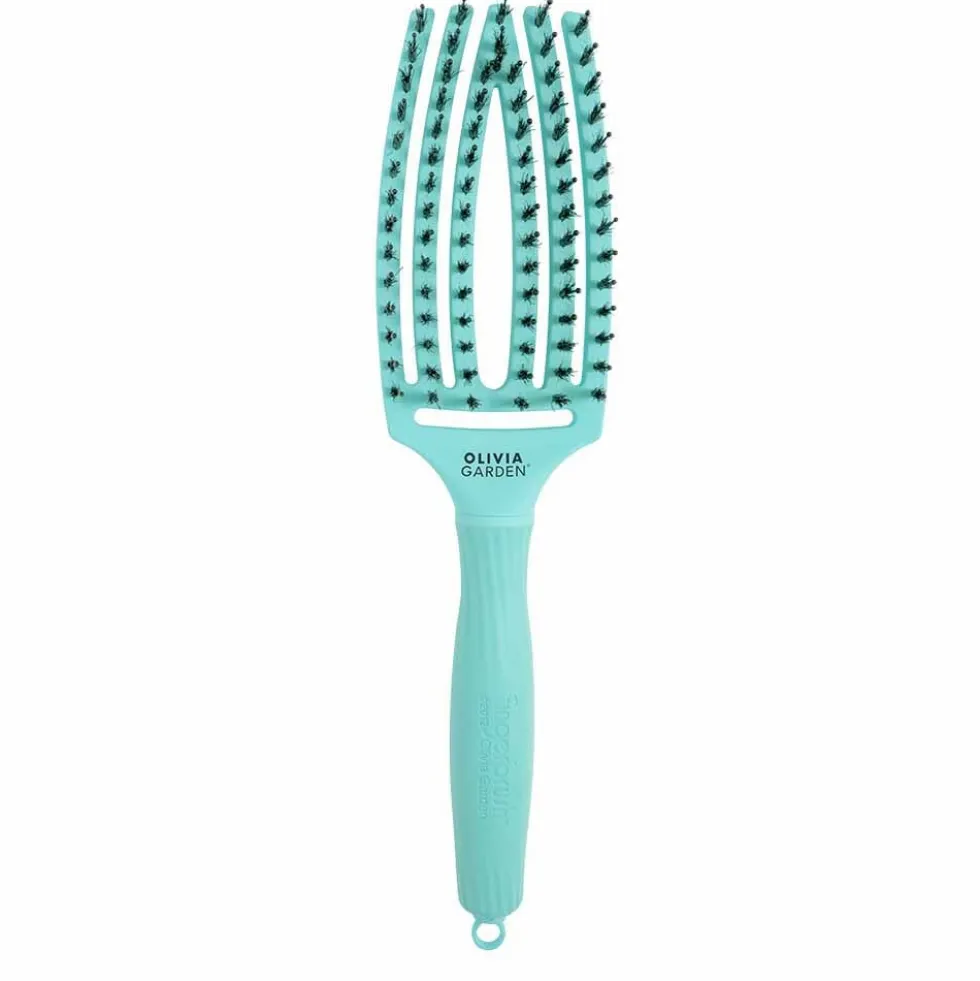 Olivia Garden Care Ionic Fingerbrush Hair Brush - Mint Green