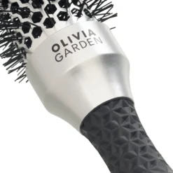 Olivia Garden Essential Blowout Classic Silver Round Hair Brush 35mm