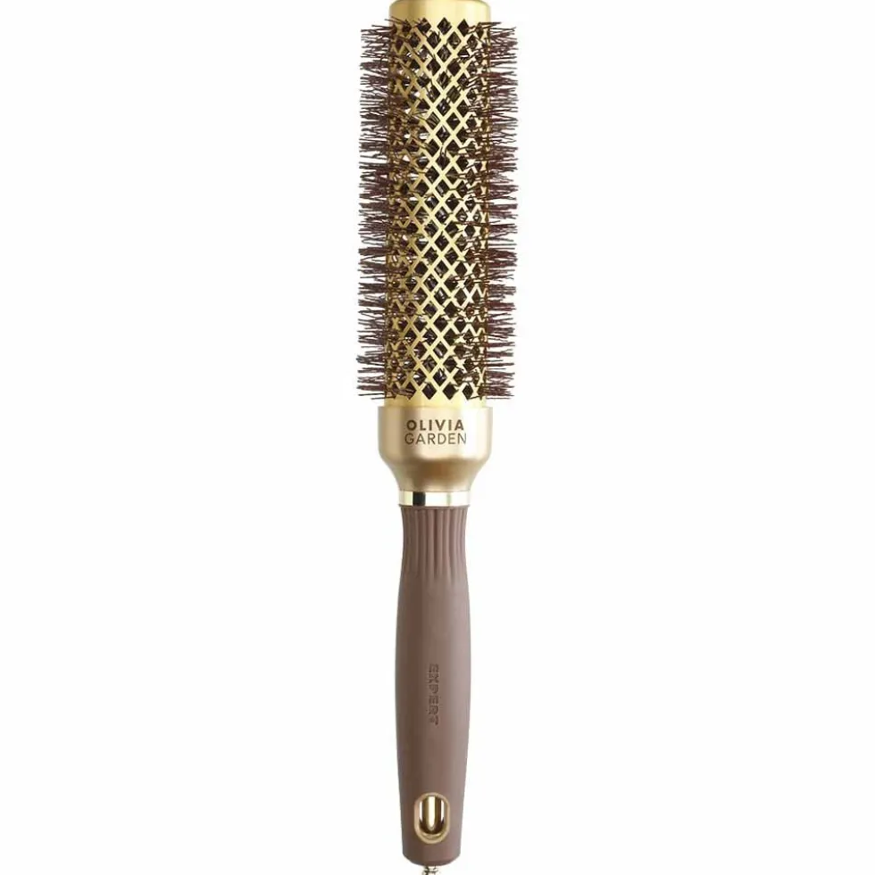 Olivia Garden Expert Blowout Round Hair Brush Speed Gold & Brown 35mm