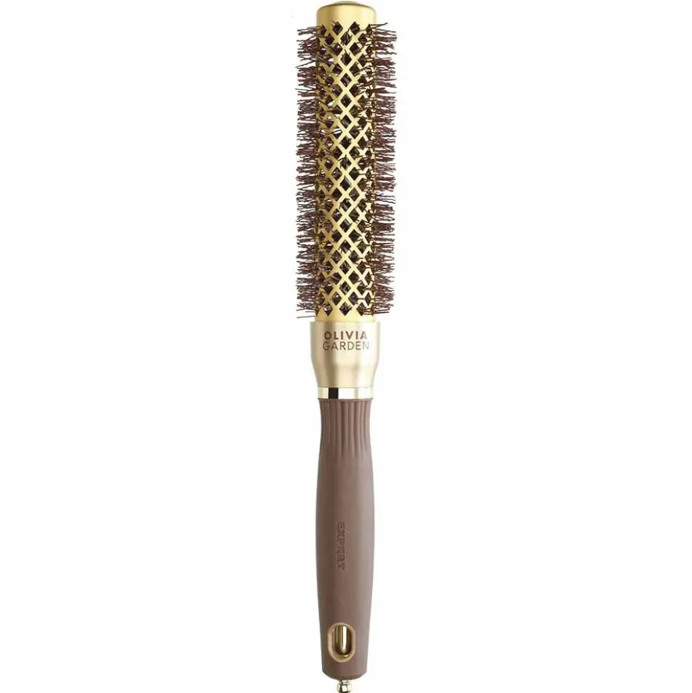 Olivia Garden Expert Blowout Round Hair Brush Speed Gold & Brown 25mm