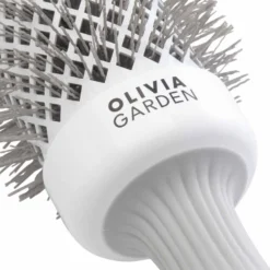 Olivia Garden Expert Blowout Round Hair Brush Speed White & Grey 35mm
