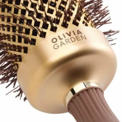 Olivia Garden Expert Blowout Round Hair Brush Speed Gold & Brown 55mm