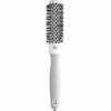 Olivia Garden Expert Blowout Round Hair Brush Shine White & Grey 25mm