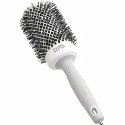 Olivia Garden Expert Blowout Round Hair Brush Shine White & Grey 55mm
