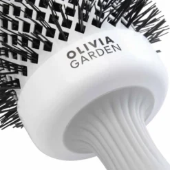 Olivia Garden Expert Blowout Round Hair Brush Shine White & Grey 55mm