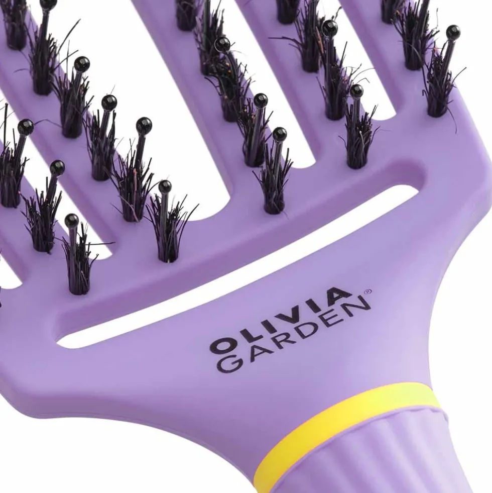 Olivia Garden Inner Child FingerBrush Care Iconic Boar & Nylon - Purple