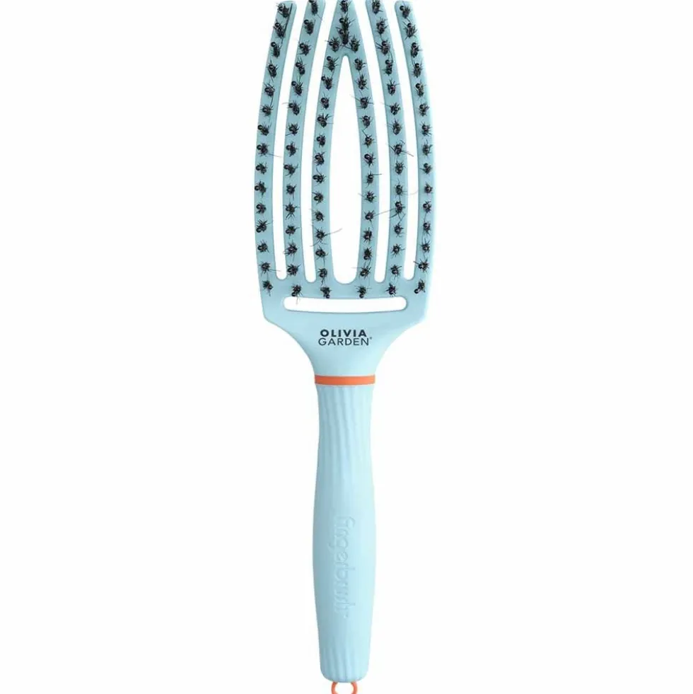 Olivia Garden Inner Child FingerBrush Care Iconic Boar & Nylon - Light Blue