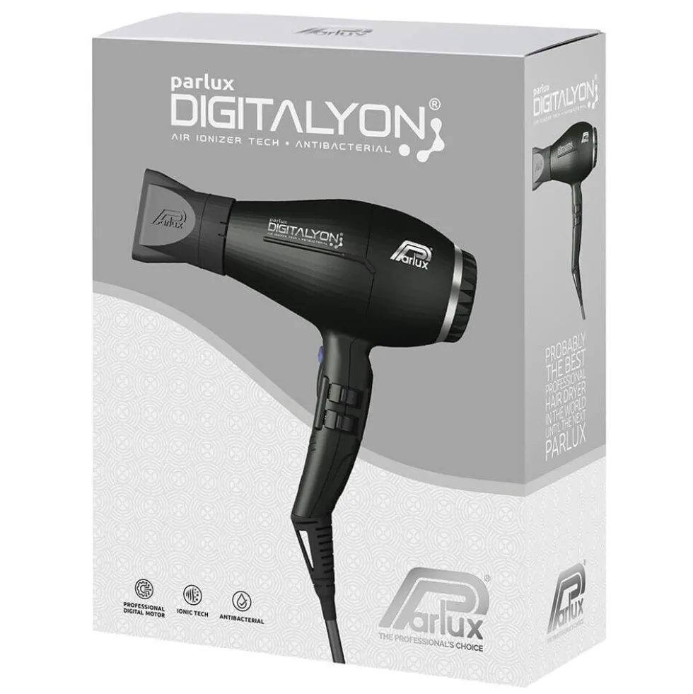 Parlux Digitalyon Light Air Ionizer Hair Dryer, Anthracite