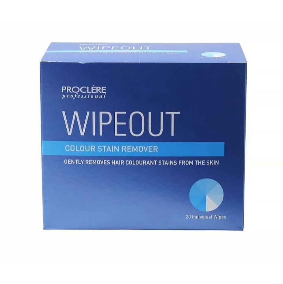 Proclere Wipeout Colour Remove Wipes 20 Pack