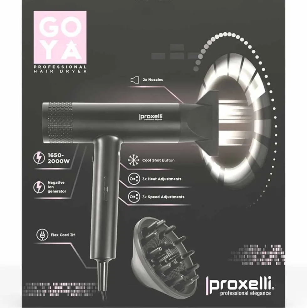 Proxelli Goya T-Shape Hairdryer Black