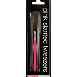 Salon Services Tweezers Slanted Pink
