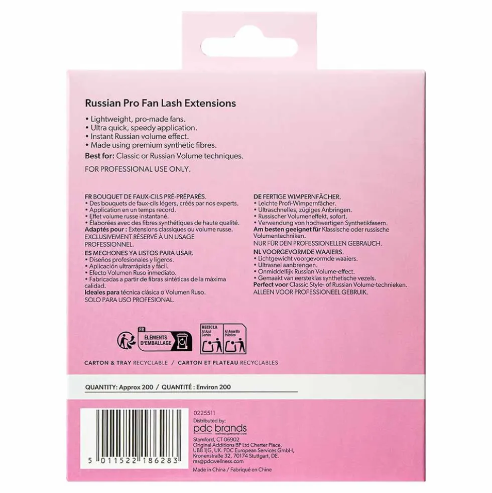 Salon System Lash Extensions Russian Pro Fan D Curl 0.07 - 10mm Extra Value Pack