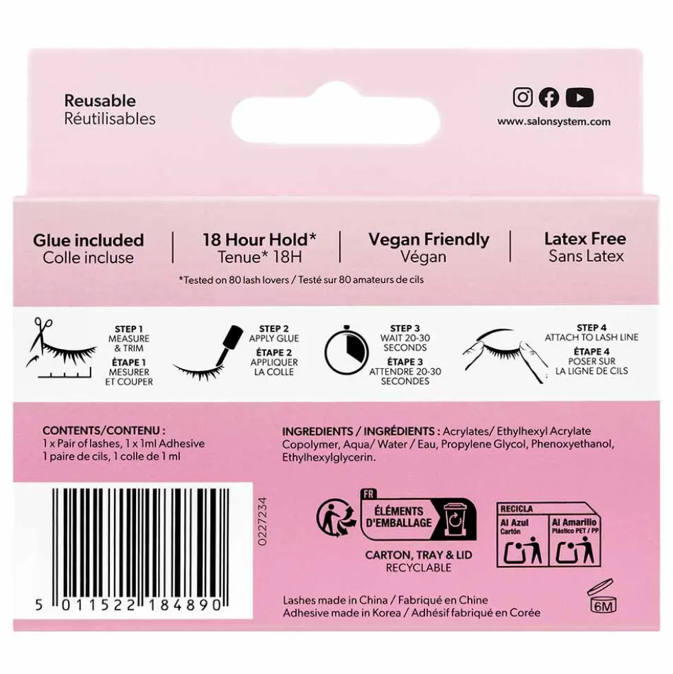 Salon System Strip Lash 088 3/4 Length