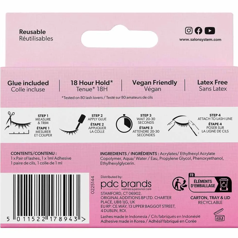 Salon System Strip Lash 055 3/4 Length