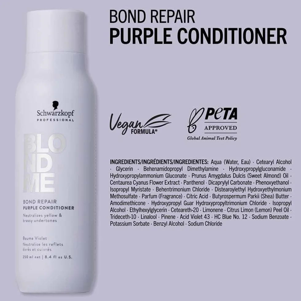 Schwarzkopf Professional BlondMe Bond Repair Purple Conditioner 250ml
