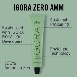 Schwarzkopf Professional Igora Zero AMM 7-0 Medium Blonde Natural 60ml