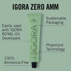 Schwarzkopf Professional Igora Zero AMM 7-0 Medium Blonde Natural 60ml