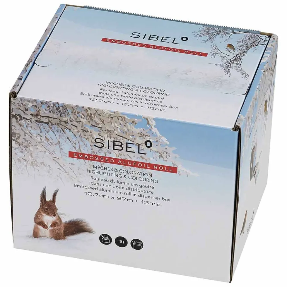 Sibel Arctic Embossed Aluminium Alufoil Dispenser Roll, 15 microns, 12.7cm x 97cm