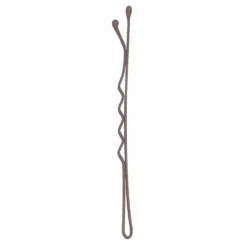 Sibel Best Grips Metal Wavy Bobby Pins 50mm, Matt Brown, Pack of 250