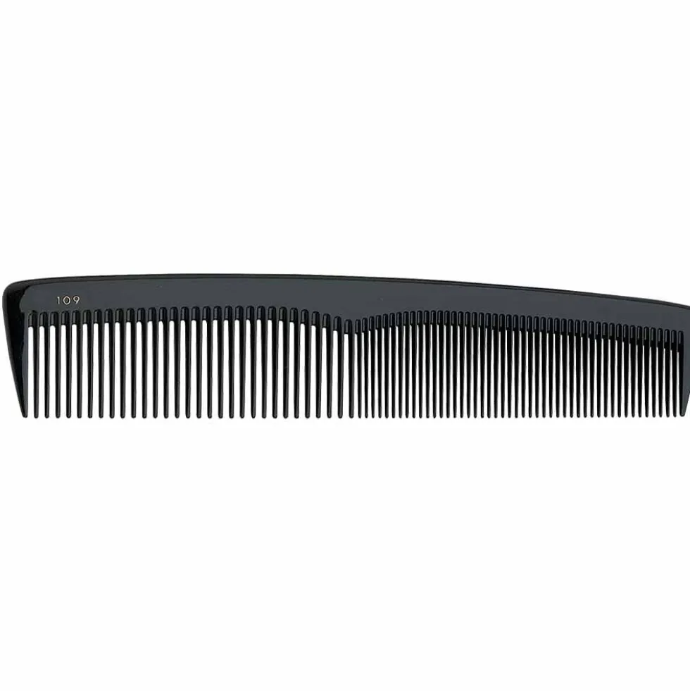 Sibel Black Cutting Comb Delrin 109 19.9cm