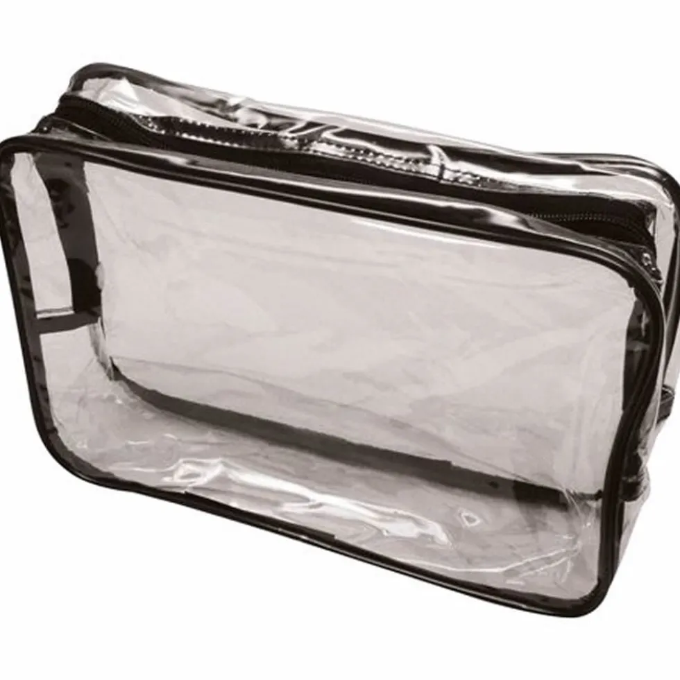 SIBEL Cosmetic Bag PVC Black Transparent