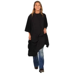 Sibel Hook & Loop Closure Cutting Cape, Black