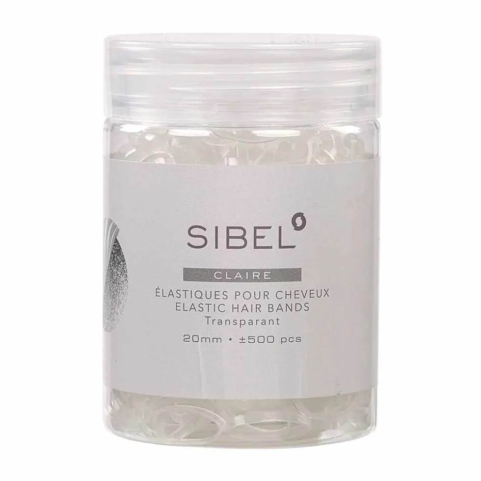 Sibel Micro-Braid Hair Ties 20mm Clear, Pack of 500