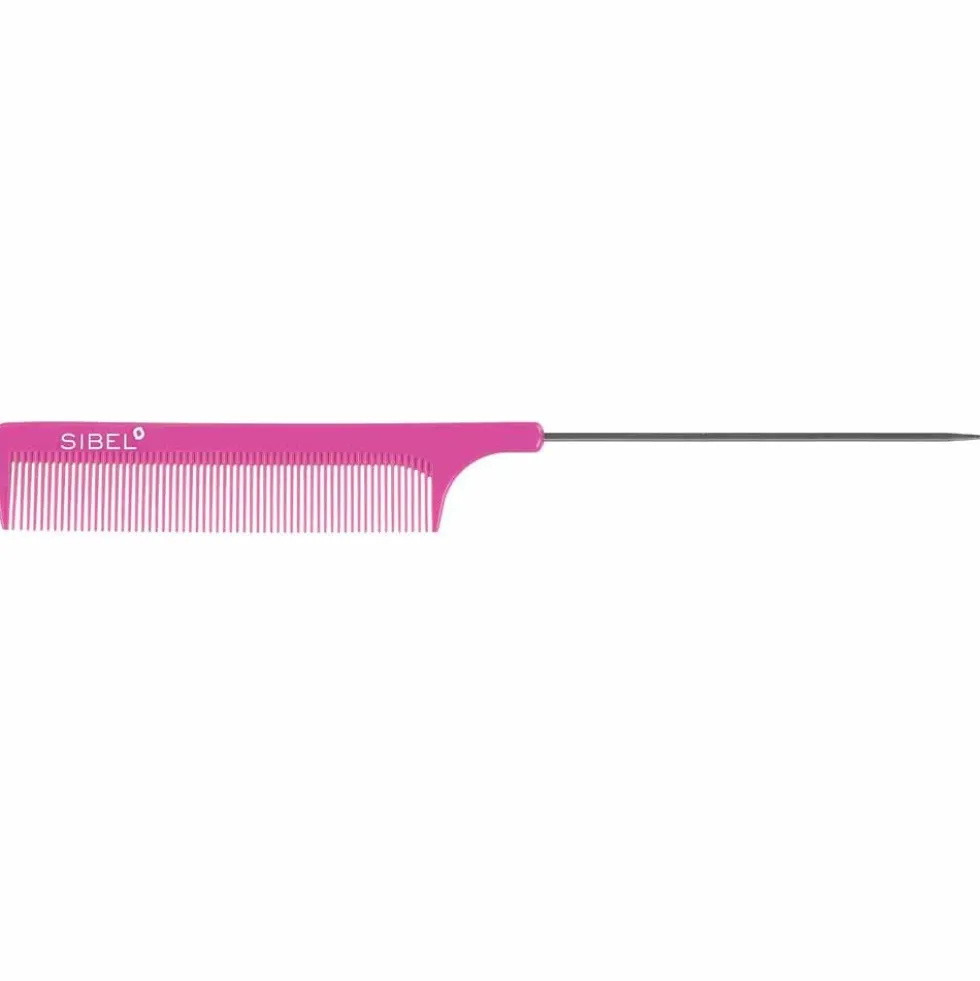 Sibel Pin Tail Comb Delrin 104 Pink 21.8cm