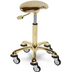 Sibel Rollercoaster Eccentric Stool, Gold