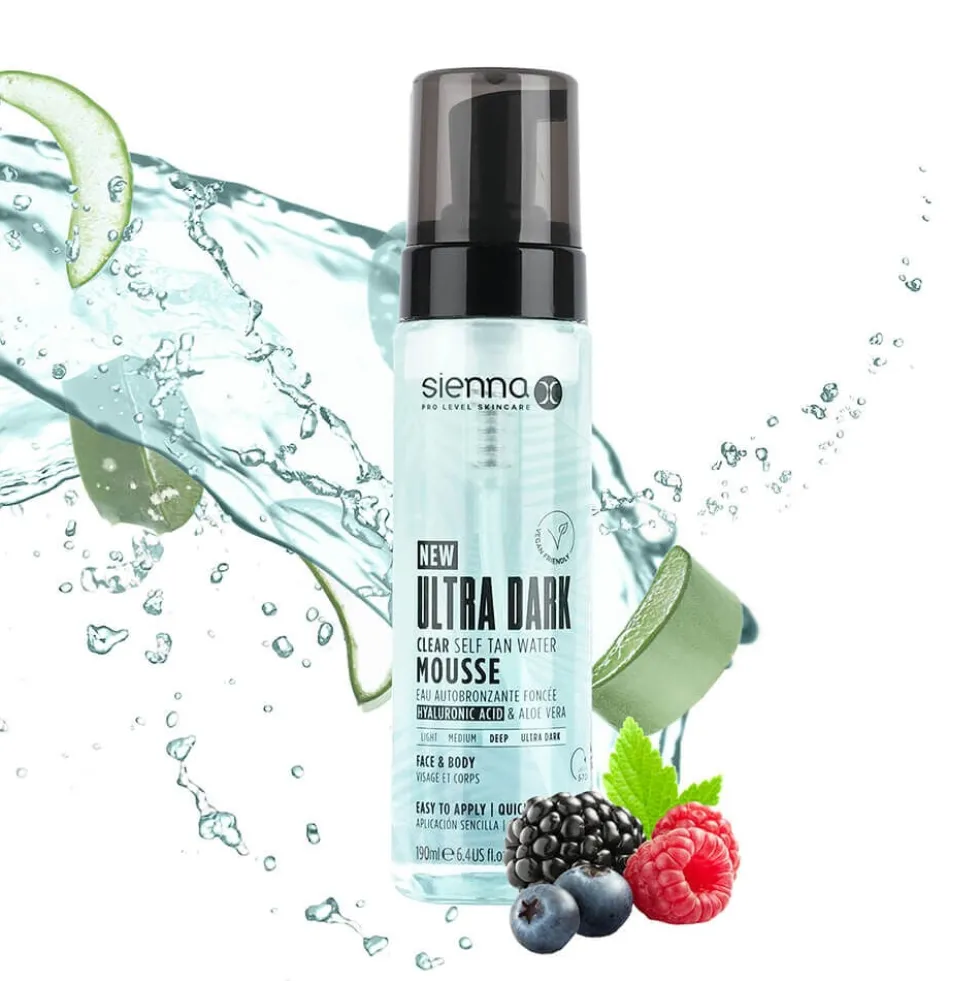 Sienna X Deep Ultra Dark Clear Self Tan Water Mousse 200ml
