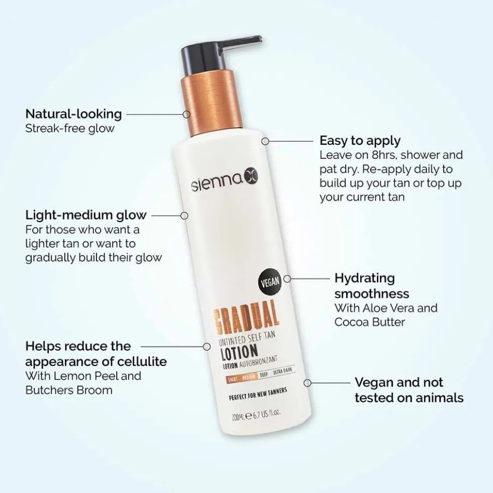 Sienna X Gradual Self Tan Lotion 200ml