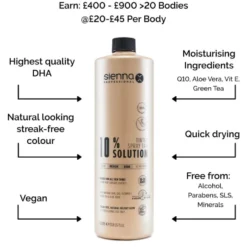 Sienna X Professional Tanning Solution 10% 1 Litre