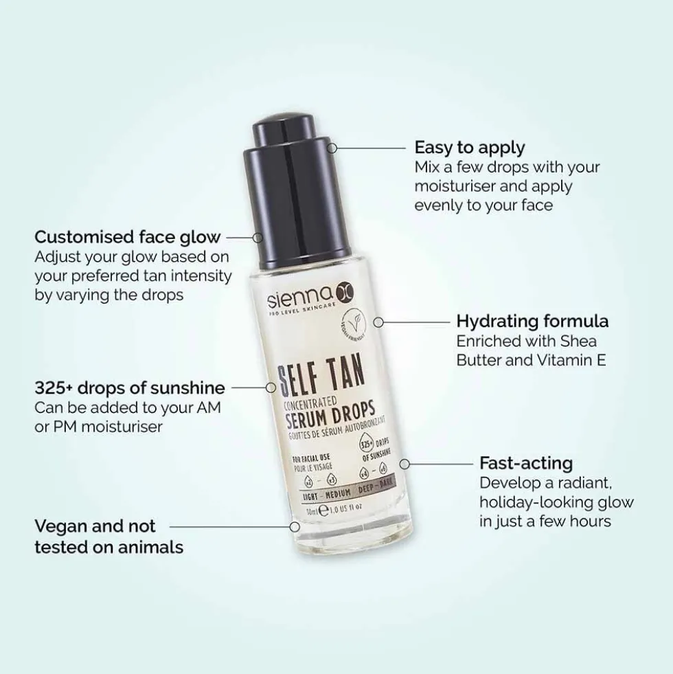 Sienna X Self Tan Concentrated Serum Drops 30ml
