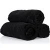 S-PRO Bleach Resistant Microfibre Towels, Black, Pack of 12