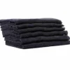S-PRO Cotton Black Towels, Pack of 6