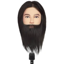 S-PRO Manikin Training Head Brad with Beard 30cm Dark Brown 3