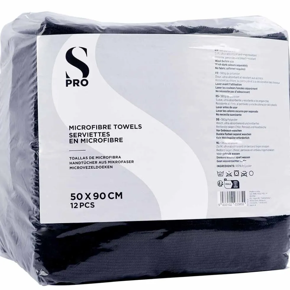 S-PRO Microfibre Towels Pack of 12