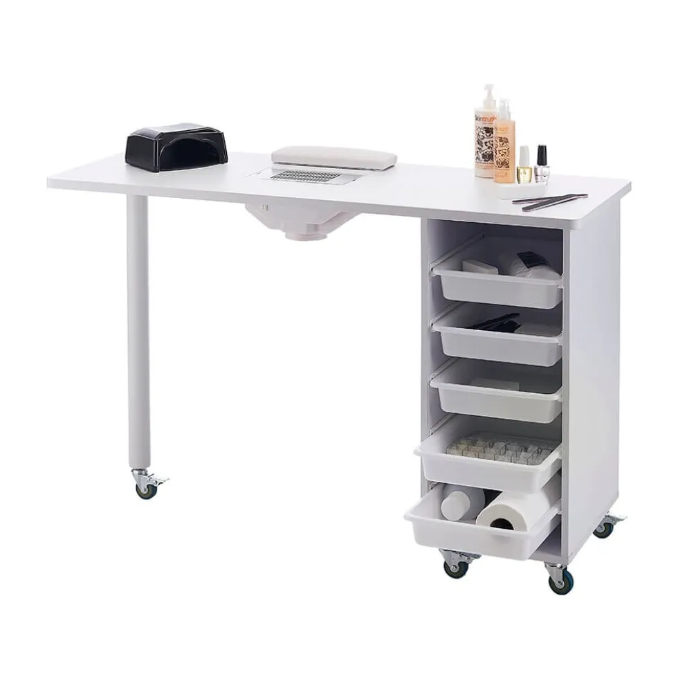 S-PRO Nail Station with Extractor Fan, White