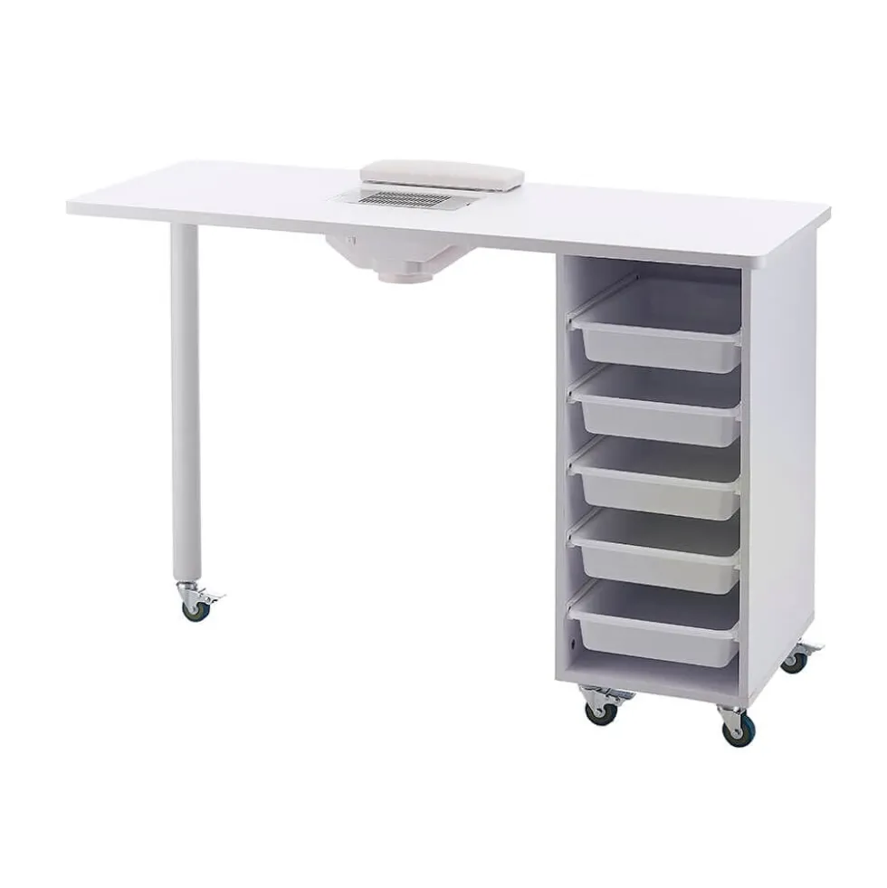 S-PRO Nail Station with Extractor Fan, White