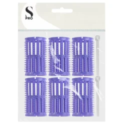 S-PRO Plastic Rollers Mauve 36mm, Pack of 6